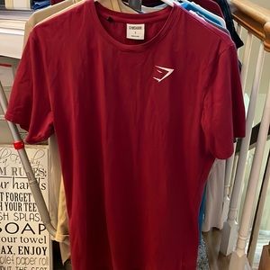 Gymshark red T-shirt, small 95% cotton smoke free home